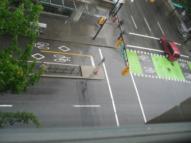 Carril bici en Vancouver, Canadá
