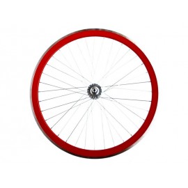 Rueda delantera roja