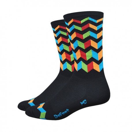 Calcetines Defeet Aireator – JitterBug (Black/Blue/Orange)