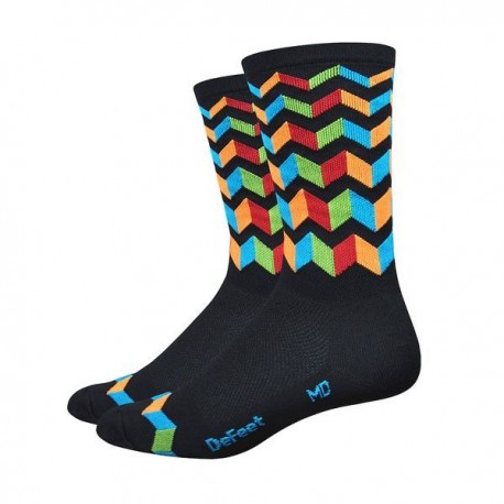 Calcetines Defeet Aireator – JitterBug (Black/Blue/Orange)